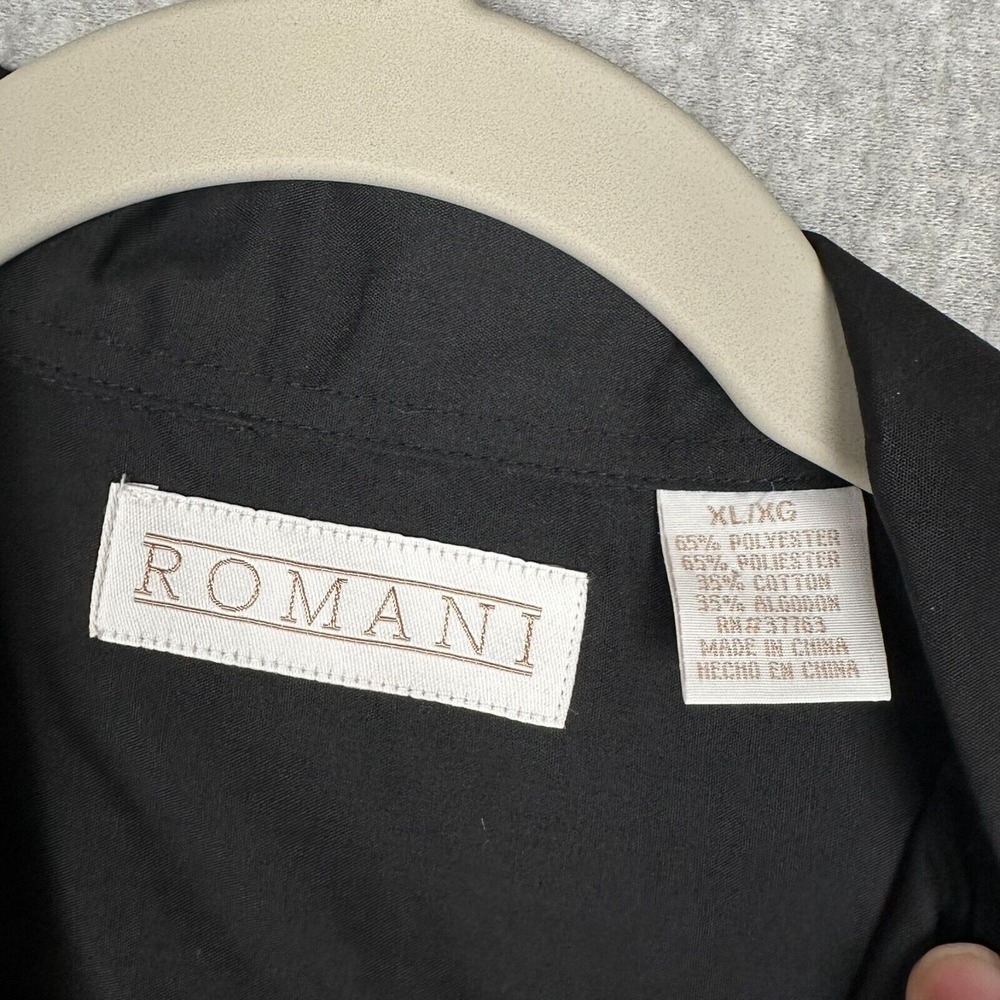 Chevis Regal Romani Guayabera Shirt Mens XL Black Pleated Embroidered NWOT‎ - Picture 5 of 9